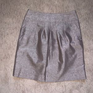 Ann Taylor brown sateen skirt size 4 NEW